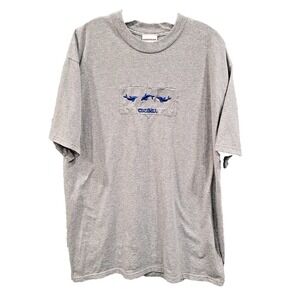 Cozumel T-shirt XL‎ Caribbean Side Embroidered Gray